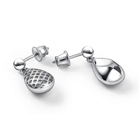 Серьги пуссеты из серебра