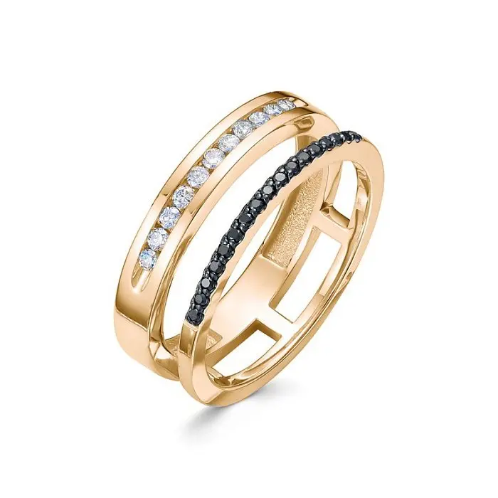 Кольцо декоративное из красного золота