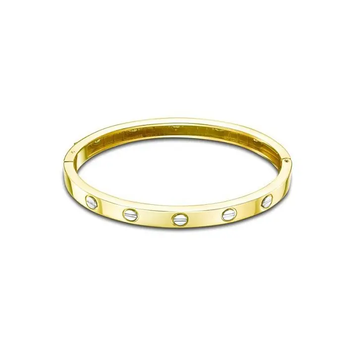 Браслет жесткий из желтого золота