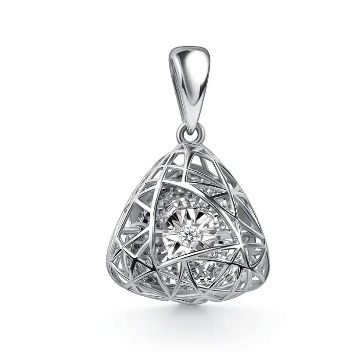 Подвеска декоративная из белого золота