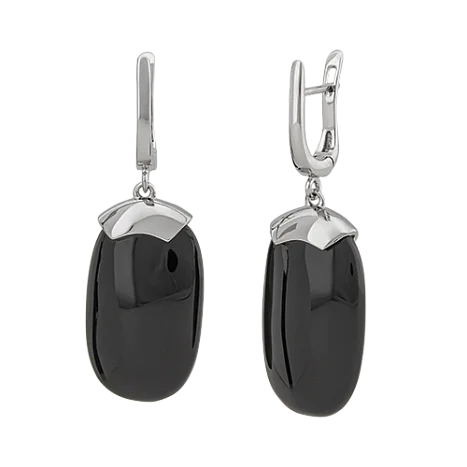 Серьги подвесные из серебра