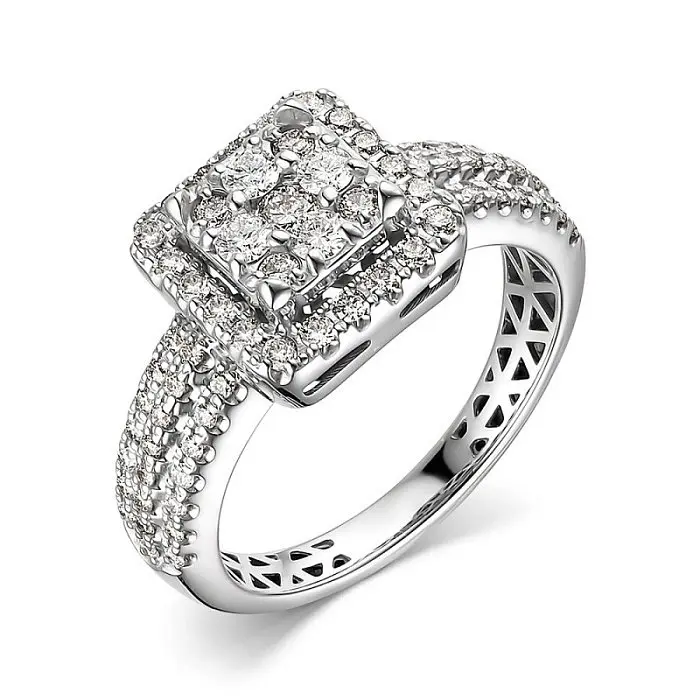 Кольцо декоративное из белого золота