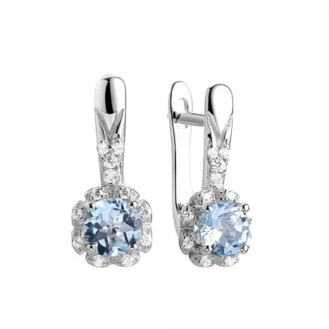Серьги с английским замком из серебра