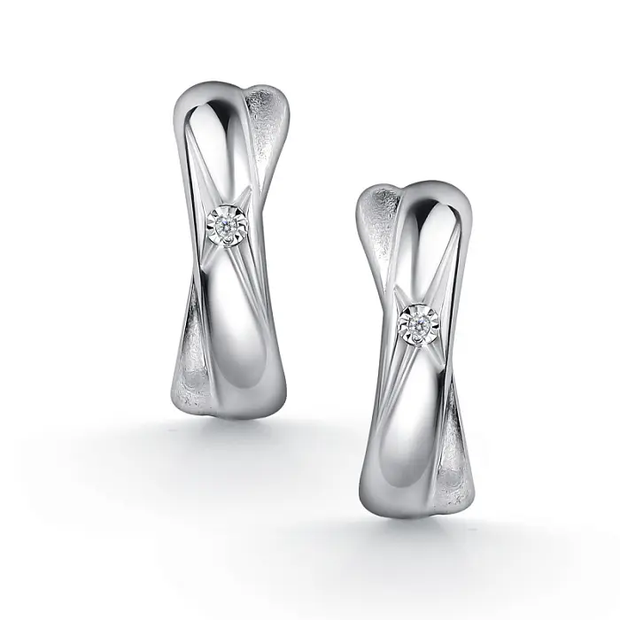 Серьги с английским замком из серебра