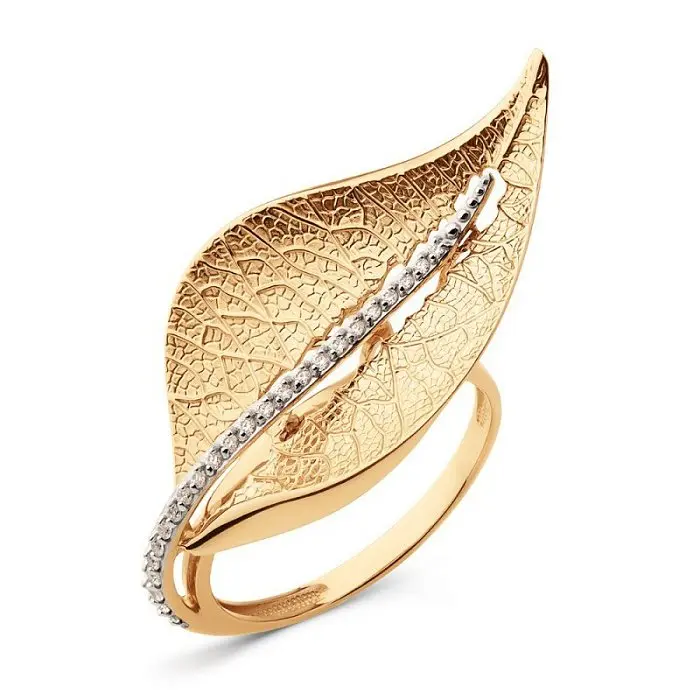 Кольцо декоративное из красного золота