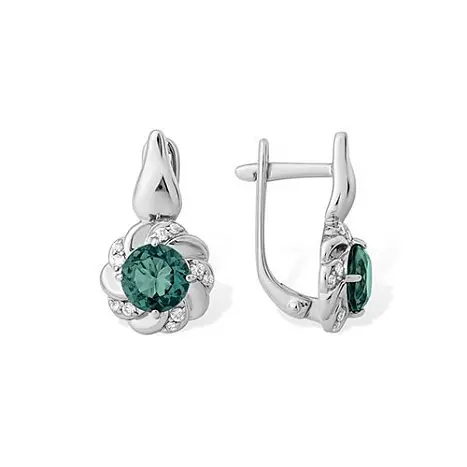 Серьги с английским замком из серебра
