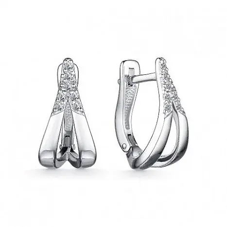 Серьги с английским замком из серебра
