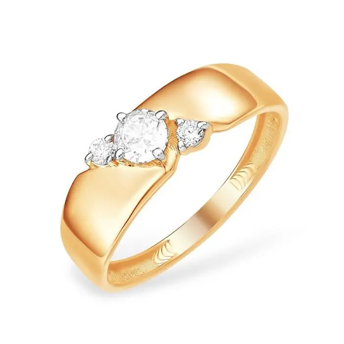 Кольцо декоративное из красного золота