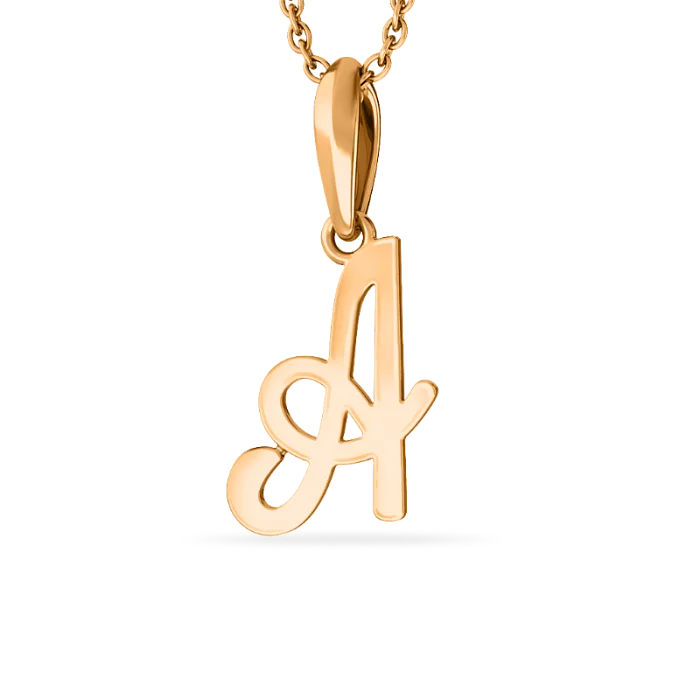 Подвеска буква из красного золота