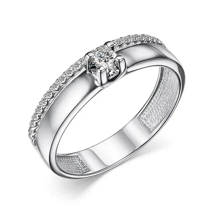 Кольцо декоративное из белого золота