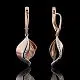 Серьги подвесные из красного золота