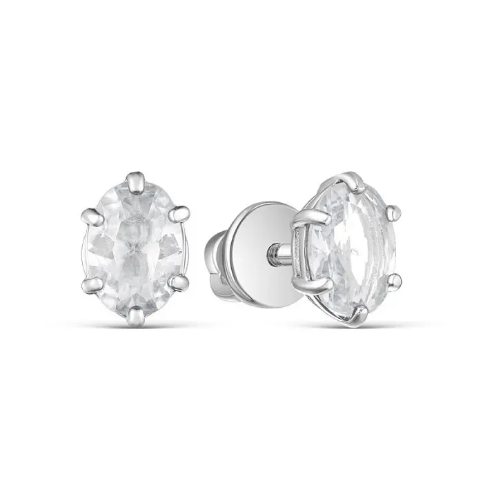 Серьги пуссеты из серебра