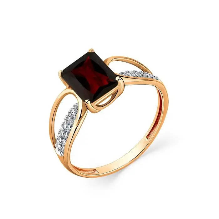 Кольцо декоративное из красного золота