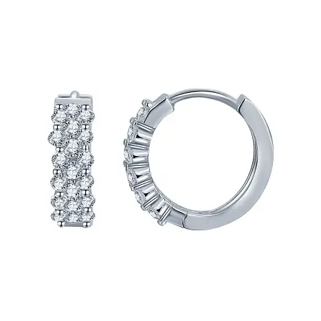 Серьги конго из серебра