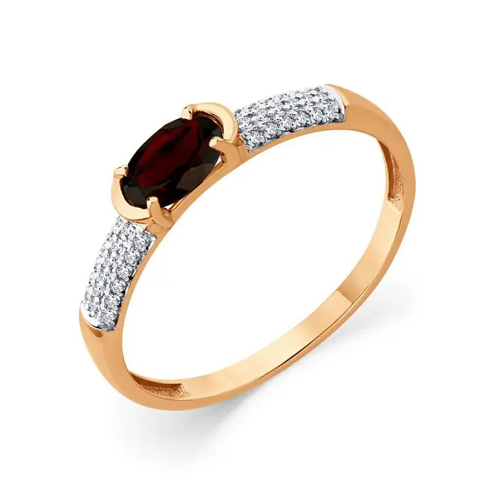 Кольцо декоративное из красного золота