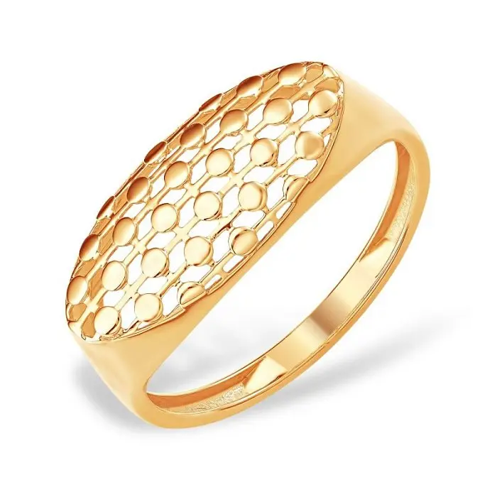 Кольцо декоративное из красного золота