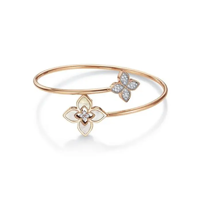 Браслет жесткий из красного золота