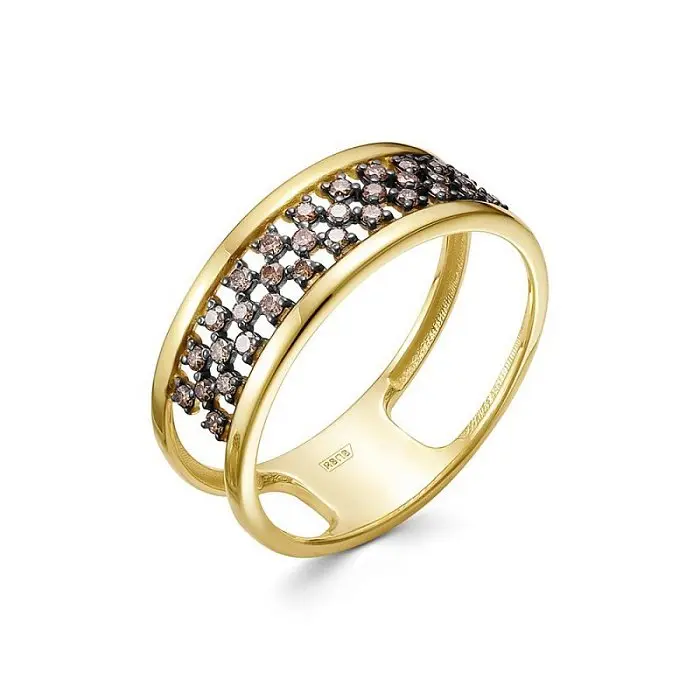 Кольцо декоративное из желтого золота