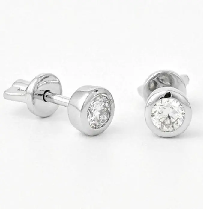 Серьги пуссеты из серебра