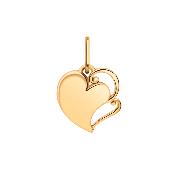 Подвеска декоративная из красного золота