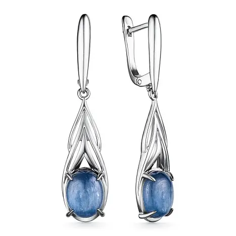 Серьги подвесные из серебра
