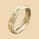 Кольцо обручальное из комбинированного золота
