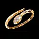 Браслет жесткий из комбинированного золота