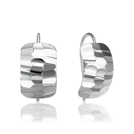 Серьги петельки из серебра