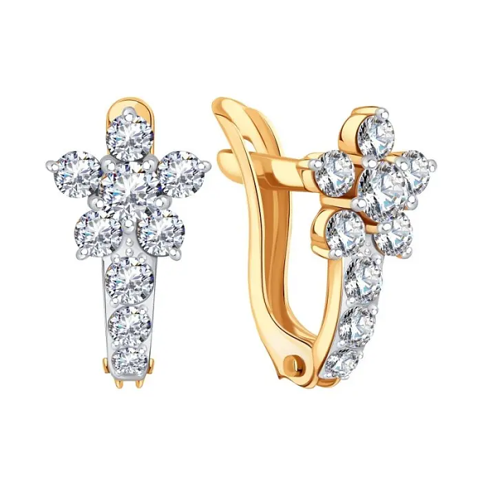 Серьги детские из красного золота