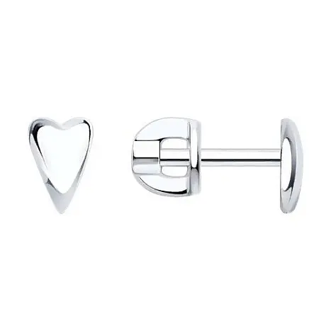 Серьги пуссеты из серебра
