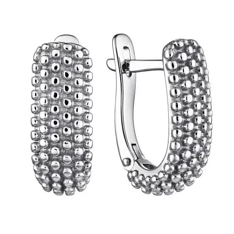 Серьги с английским замком из серебра