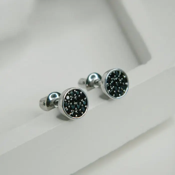 Серьги пуссеты из серебра