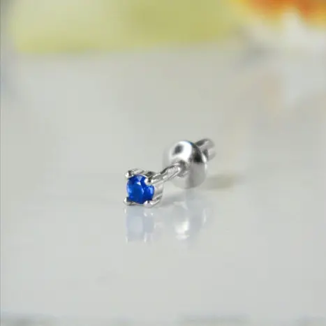 Серьги одиночные из серебра