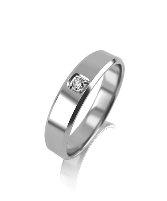 Кольцо обручальное Л-41-1бр/б вид 2