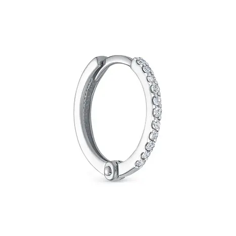 Серьги конго из белого золота