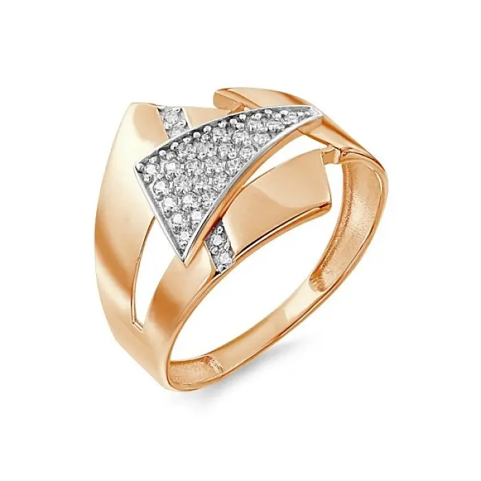 Кольцо декоративное из красного золота