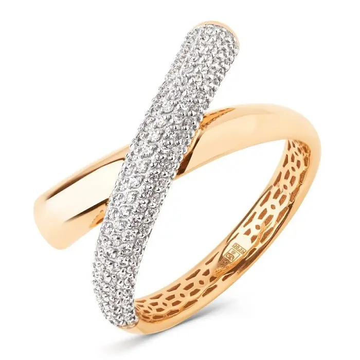 Кольцо декоративное из красного золота