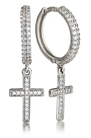 Серьги подвесные из серебра