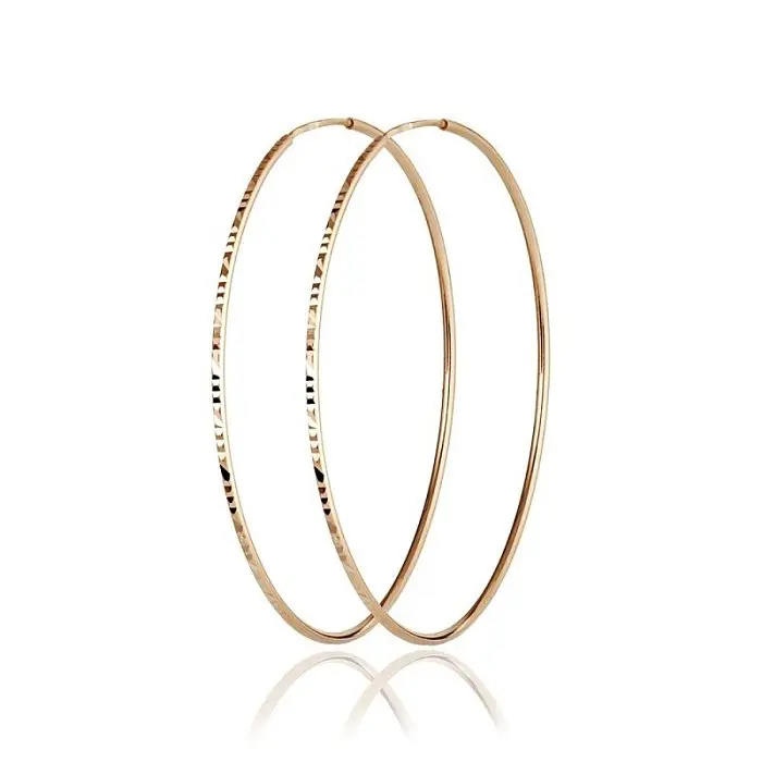 Серьги конго из красного золота