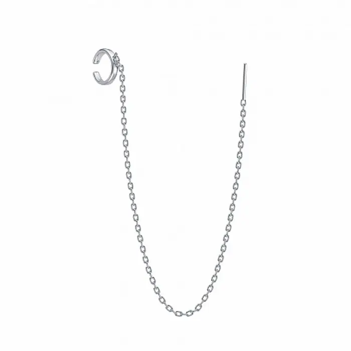 Серьги каффы из серебра
