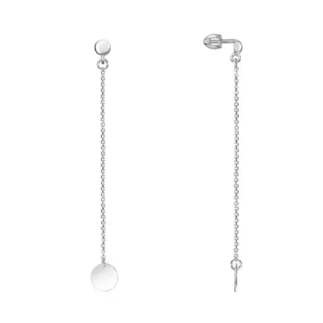 Серьги подвесные из серебра