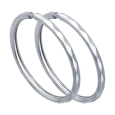 Серьги конго из серебра