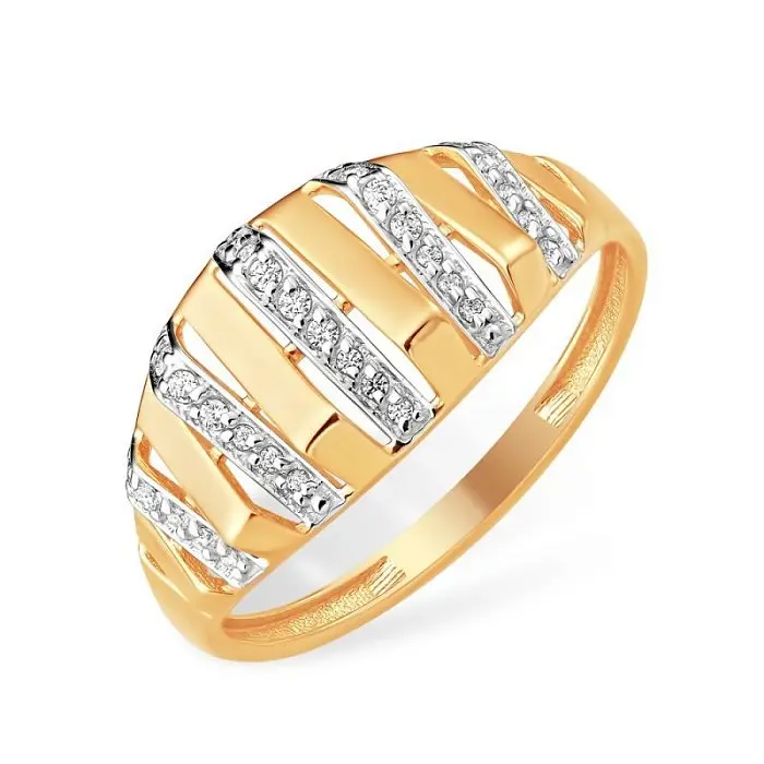 Кольцо декоративное из красного золота