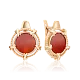 Серьги с английским замком из красного золота