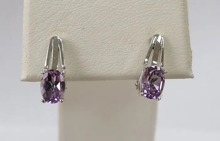 Серьги с английским замком из серебра