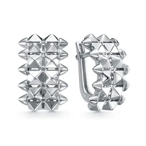 Серьги с английским замком из серебра