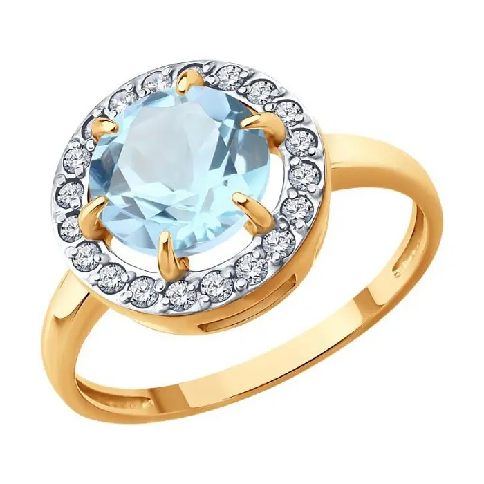 Кольцо декоративное из красного золота