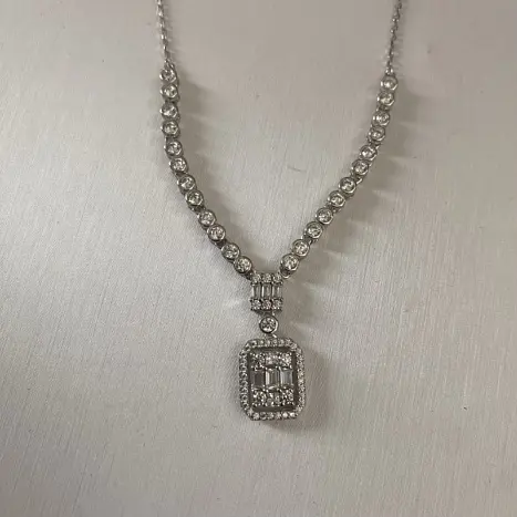 Цепь колье из серебра