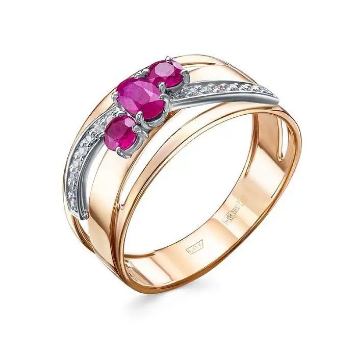 Кольцо декоративное из красного золота