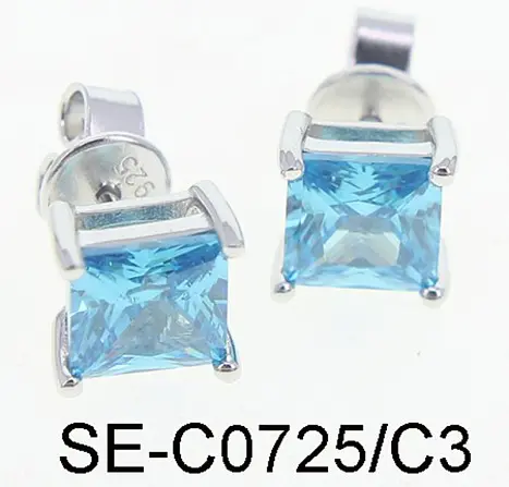 Серьги пуссеты из серебра